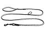2_hay dogs leash adjustable braided m l black white.jpg