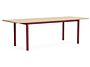2_AF221-F307-AT16_Annex Table Overhang barn red  alu legs and apron L240 x W90 x H75 wb lacq oak tabletop.jpg