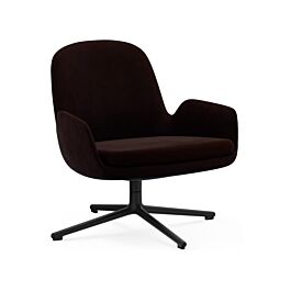 Era Lounge Chair Low Swivel Black Alu