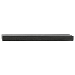 Black wall shelf - oak - varnished
