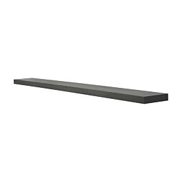 Black wall shelf - oak - varnished