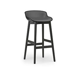 Hyg Barstool 75 cm front upholstery black oak