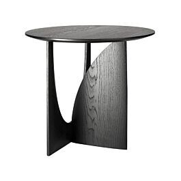 Table d'appoint Geometric en chêne - noir - vernis