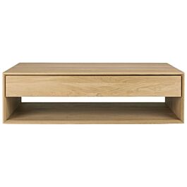 Table basse Nordic en chêne - 1 tiroir