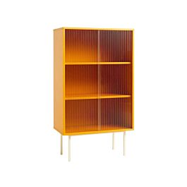 Colour Cabinet Tall / Floor Yellow Glass Doors