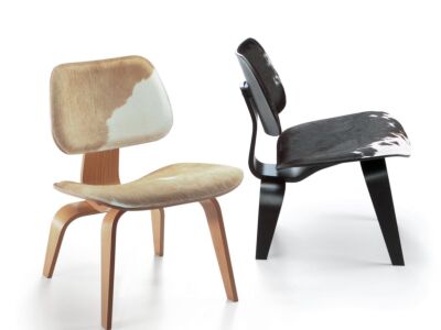 Eames LCW-Vorsitzender Calf's Skin