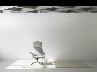 Pad Lounge Chair High Grey Steel