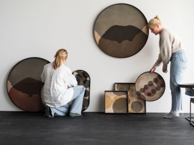 Plateau en verre Layered Dots L | Ø 61 cm