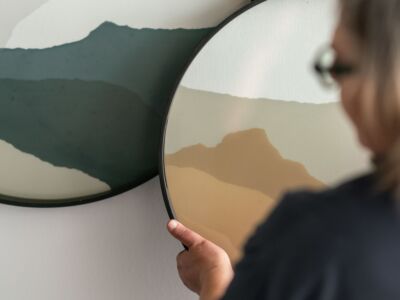 Plateau en verre Wabi Sabi XL | Ø 92 cm