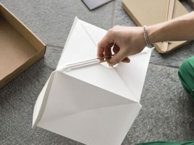 Paper cube floor lamp 