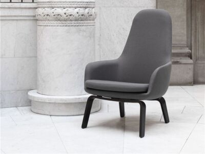 Era Lounge Chair High Black Oak