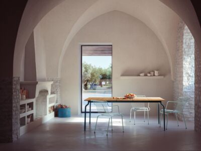 South | Steel & Teak Table