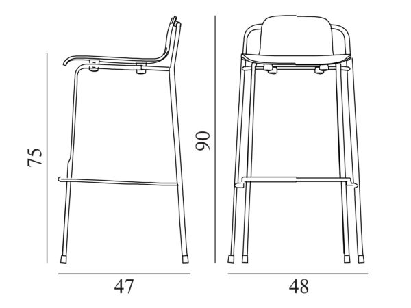3_Studio Barstool 75 cm Black Steel-01.jpg