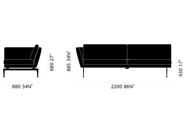 3_Suita Sofa 3-Seater, ouvert, accoudoir à gauche.jpg