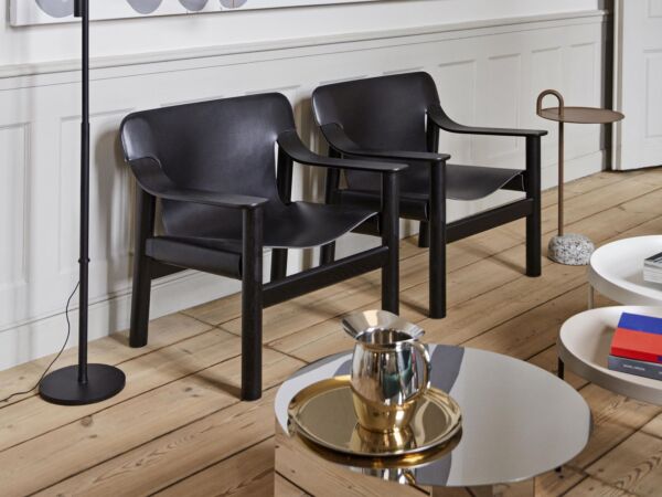 5_Bernard black leather cover deep black stained oak base_Fifty-Fifty Floor Lamp black_Bowler mocca.jpg