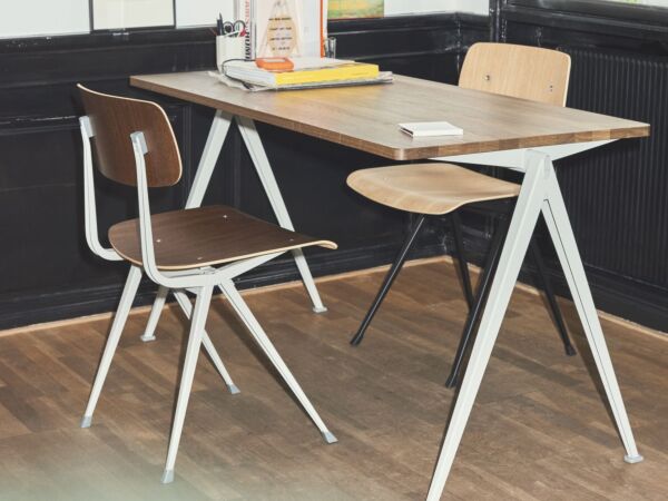 5_Pyramid Table 01 matt lacquered oak beige frame_Result Chair wb lacquer oak seat_black base_Result Chair smoked wb lacquer oak seat_beige base.jpg