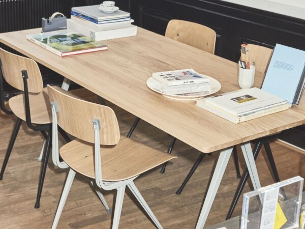 5_Pyramid Table 02 beige frame matt lacquered oak_Result Chair wb lacquer oak seat_black base_Result Chair wb lacquer oak seat_beige base.jpg