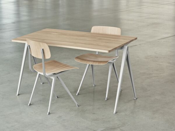 5_Pyramid Table 01 L140xW65xH74 Top matt lacquered oak Frame beige_Result Chair wb lacquer oak seat_beige base.jpg