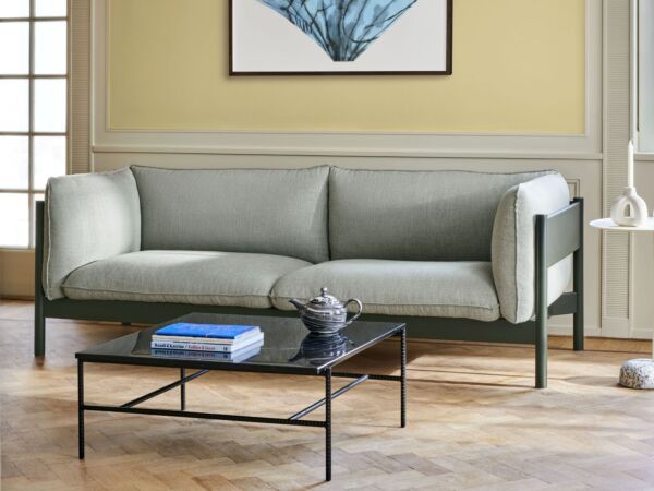 5_Arbour 3 Seater Re-wool 408 bottle green wb lacquer beech_Bowler white_Rebar Square Coffee Table marble top soft black frame.jpg
