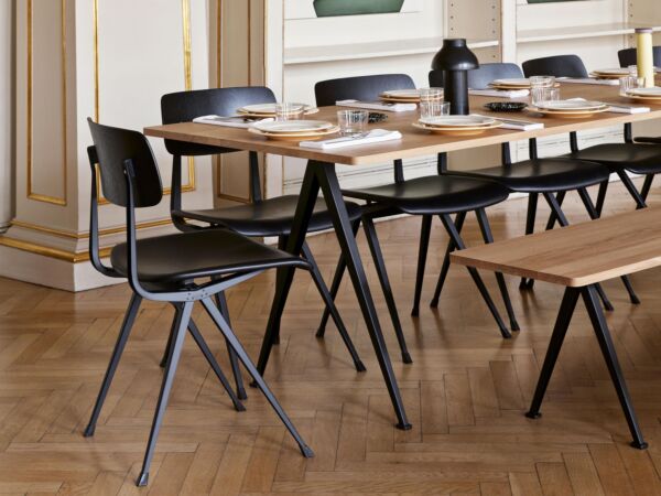 5_Result Chair black wb lacquer oak back Silk SIL0842 seat uph black base_Pyramid Table 02 matt lacquer oak black frame_Pyramid Bench matt lacquer oak black frame.jpg