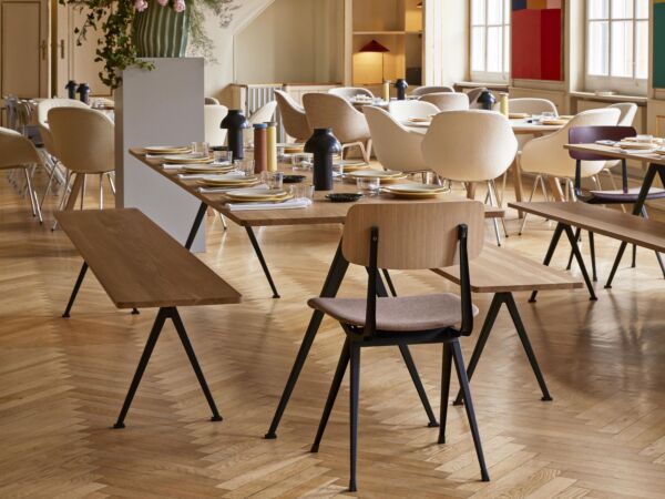 5_Result Chair wb lacquer oak back Canvas 356 seat uph black base_Pyramid Table 02 matt lacquer oak black frame_Pyramid Bench matt lacquer oak black frame.jpg