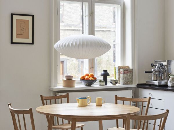 5_Bubble Lamp Saucer M_J41 oiled oak_Triangle Leg Table oiled oak.jpg
