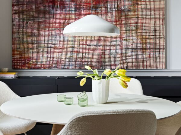 5_Pao Steel Pendant 470 cream white_CPH 25 off white lino wb lacquer oak_Paper Porcelain Vase.jpg