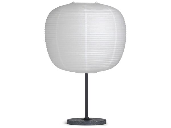 2_z9452112009000_Common Table lamp base soft black steel stem and black terrazzo base_Peach shade.jpg