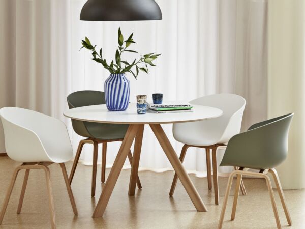 5_AAC 22 white shell wb lacquer oak base_AAC 22 dusty green shell wb lacquer oak base_CPH 20 white laminate wb lacquer oak base_PC Pendant black.jpg