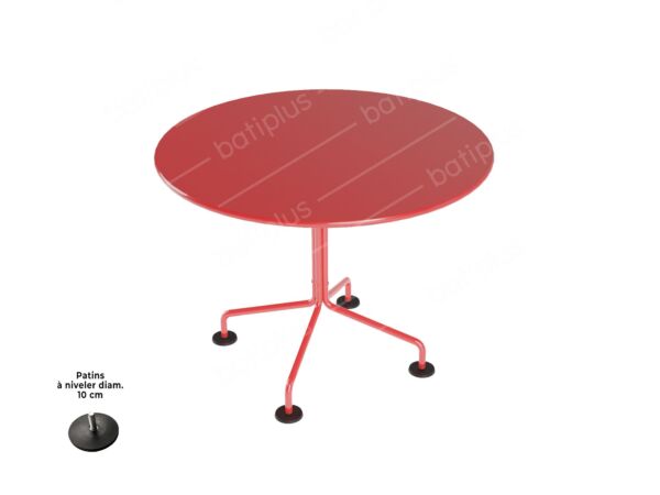 2_Table Agora_O90_laqué_rouge.jpg