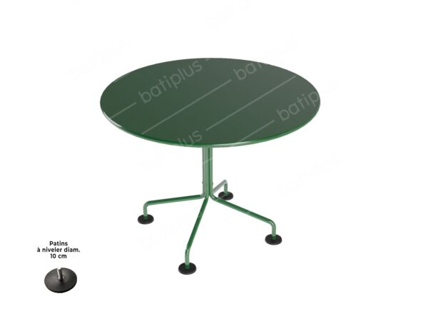 2_Table Agora_O90_laqué_vert sapin.jpg