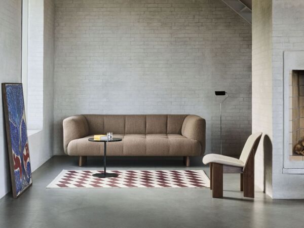 Quilton Lift 2 Seater Volume 30 wb lacquer walnut base_Pyro Coffee Table black_Shift Kelim Rug burgundy_Apex Floor Lamp.jpg