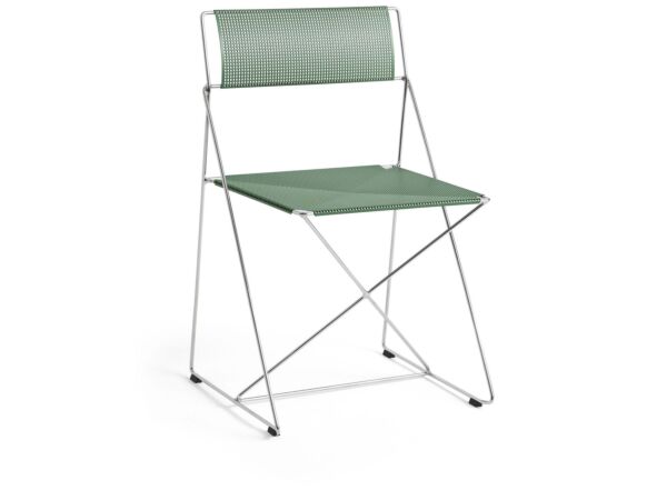 2_AE915-E681_X-Line Chair leek green powder coated steel seat back_chromed base Indoor.jpg