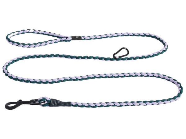 2_hay dogs leash adjustable braided lavender green.jpg