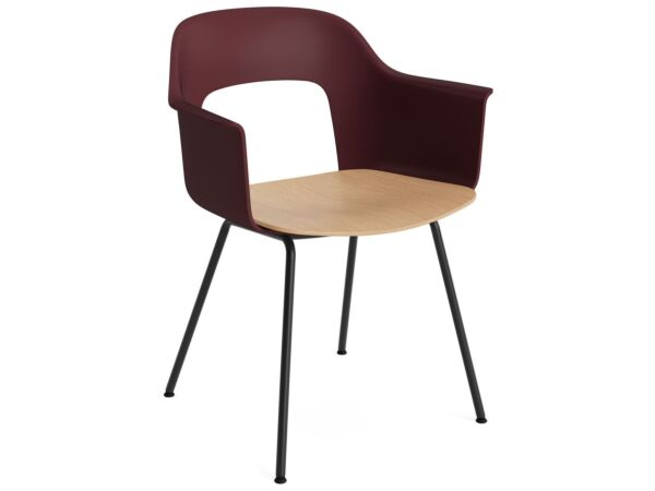 2_AF254-F350-AA51-01UF_Layout Armchair 212_black steel 4 leg base_bordeaux shell_wb lacq oak seat.jpg