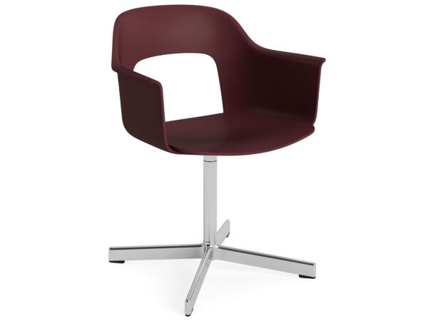 2_AF291-F334-AA51-01UF_Layout Armchair 231_polished alu 4 star swivel base_bordeaux shell.jpg