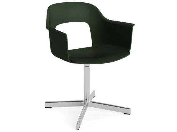 2_AF291-F335-AA51-01UF_Layout Armchair 231_polished alu 4 star swivel base_bottle green shell.jpg
