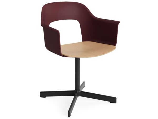 2_AF294-F350-AA51-01UF_Layout Armchair 232_black alu 4 star swivel base_bordeaux shell_wb lacq oak seat.jpg