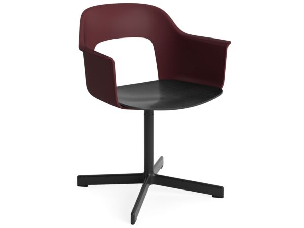 2_AF294-F352-AA51-01UF_Layout Armchair 232_black alu 4 star swivel base_bordeaux shell_black wb lacq oak seat.jpg