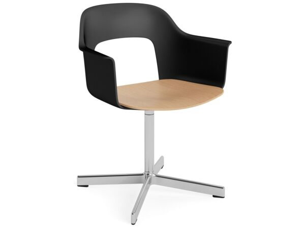 2_AF295-F344-AA51-01UF_Layout Armchair 232_polished alu 4 star swivel base_black shell_wb lacq oak seat.jpg
