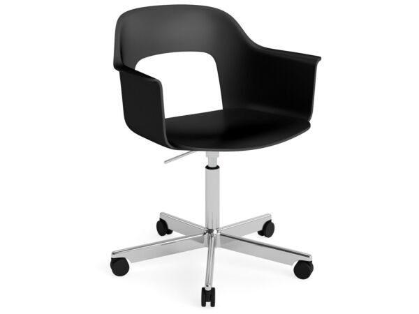 2_AF307-F332-AA51-01UF_Layout Armchair 241_polished alu 5 star swivel wheel base_black shell.jpg