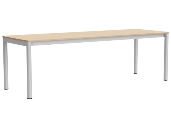 2_AF205-F299-AT16_Annex Table Flush anodised alu legs and apron L240 x W80 x H75 wb lacquer oak tabletop.jpg
