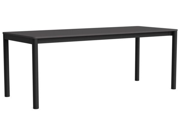 1_AF206-F298-AT11_Annex Table Flush charcoal  alu legs and apron L200 x W80 x H75 dark grey lino tabletop.jpg