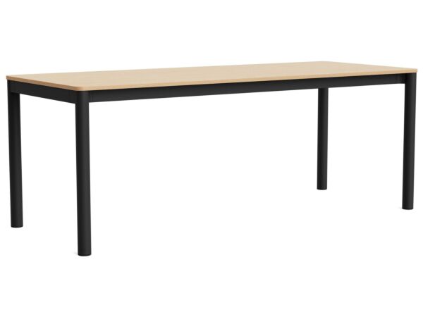 2_AF206-F298-AT16_Annex Table Flush charcoal  alu legs and apron L200 x W80 x H75 wb lacquer oak tabletop.jpg