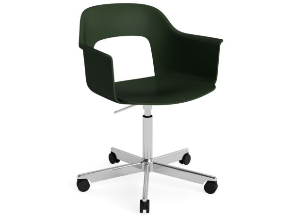2_AF307-F335-AA51-01UF_Layout Armchair 241_polished alu 5 star swivel wheel base_bottle green shell.jpg
