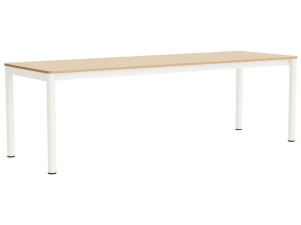 2_AF207-F299-AT16_Annex Table Flush cream white  alu legs and apron L240 x W80 x H75 wb lacq oak tabletop.jpg