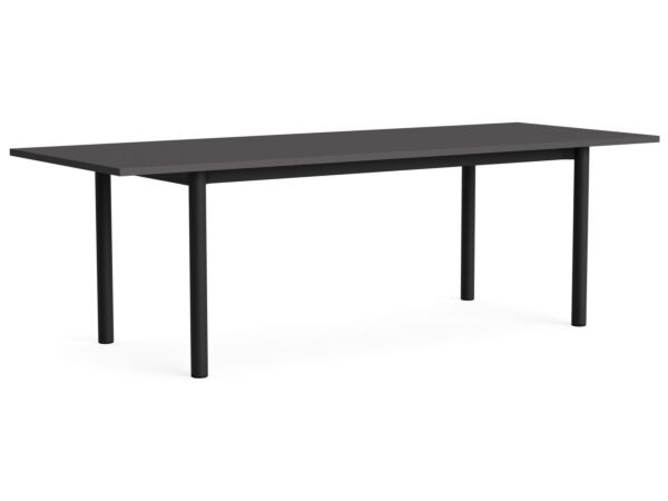 2_AF219-F307-AT11_Annex Table Overhang charcoal  alu legs and apron L240 x W90 x H75 dark grey lino tabletop.jpg