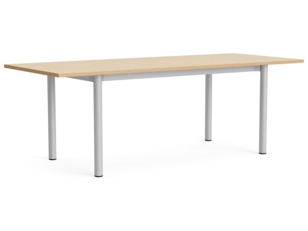 2_AF218-F306-AT16_Annex Table Overhang anodised alu legs and apron L220 x W90 x H75 wb lacq oak tabletop.jpg