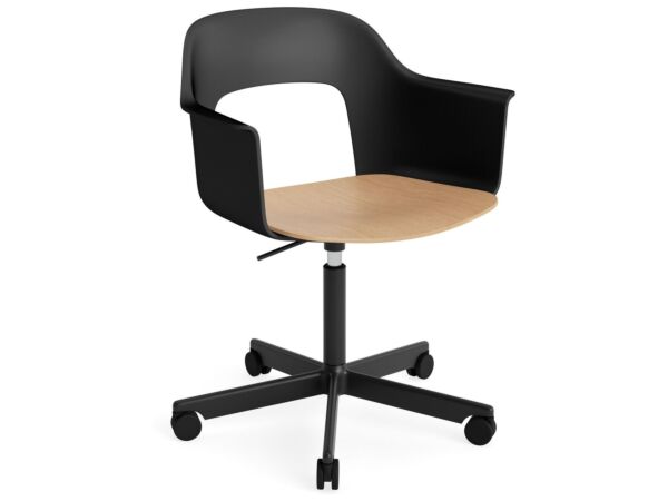 2_AF308-F344-AA51-01UF_Layout Armchair 242_black alu 5 star swivel wheel base_black shell_wb lacq oak seat.jpg