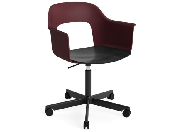 1_AF308-F352-AA51-01UF_Layout Armchair 242_black alu 5 star swivel wheel base_bordeaux shell_black wb lacq oak.jpg
